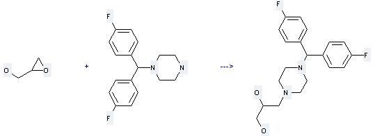 4,4'-Difluorobenzhydrylpiperazine can be used to produce 3-{4-[bis-(4-fluoro-phenyl)-methyl]-piperazin-1-yl}-propane-1,2-diol with oxiranyl-methanol